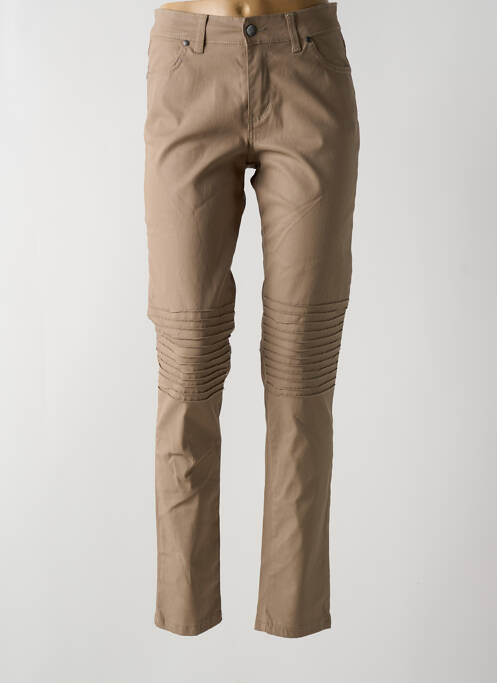 Pantalon slim bej COWEST femeie