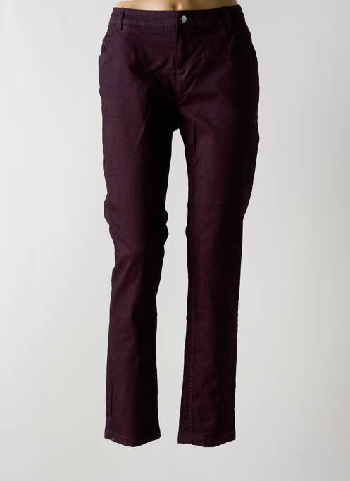 Pantalon slim elasticitate mărime normală violet AKELA KEY femme