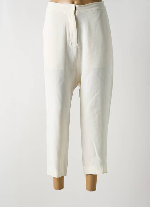 Pantalon 7/8 alb NORO femeie