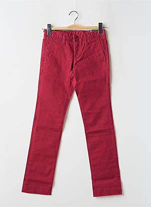 Pantalon chino țesătură poplin mărime reglabilă roșu TEDDY SMITH băiat