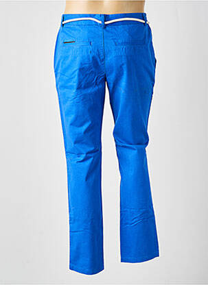 Pantalon chino țesătură poplin talie joasă albastru ELEVEN PARIS bărbat