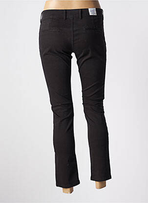 Pantalon chino țesătură poplin mărime normală negru DONOVAN femeie