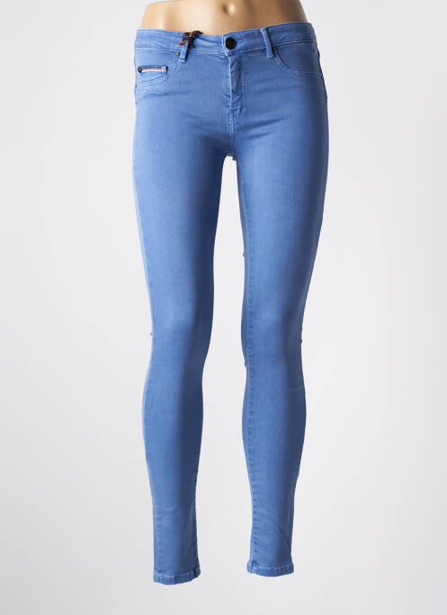 Pantalon slim albastru DONOVAN femeie