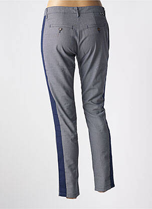 Pantalon chino broderie galoni laterali mărime normală albastru REIKO femeie