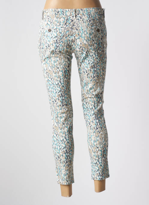 Pantalon chino închidere cu fermoar sub clapetă cu nasturi mărime normală albastru REIKO femme