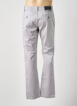 Pantalon chino țesătură poplin mărime normală gri DR DENIM bărbat