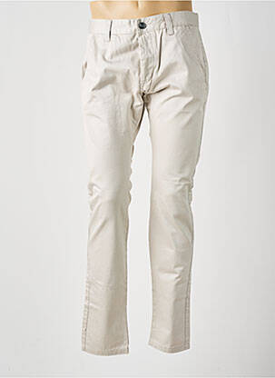 Pantalon chino țesătură poplin mărime normală bej DR DENIM bărbat
