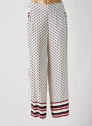 Pantalon larg alb BISCOTE femeie