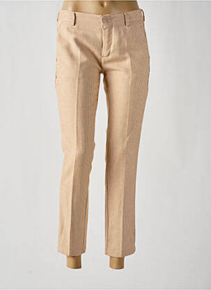 Pantalon 7/8 elasticitate talie joasă bej REIKO femeie