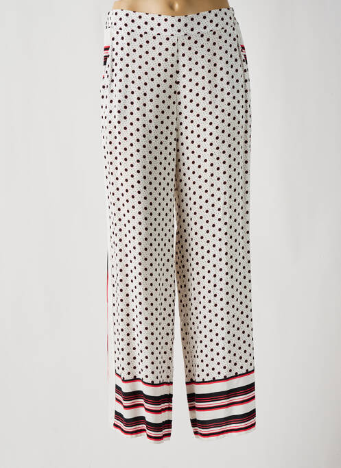 Pantalon larg alb BISCOTE femeie