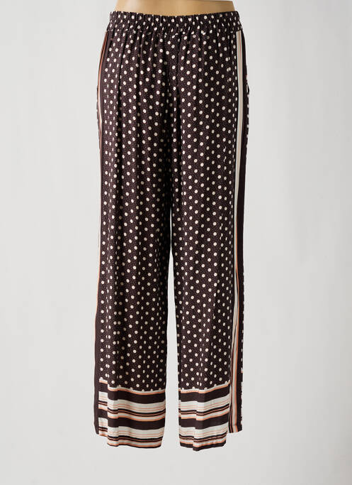 Pantalon larg maro BISCOTE femeie