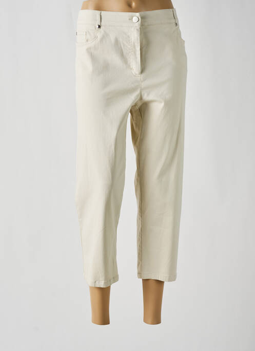 Pantalon trei sferturi elasticitate mărime normală bej PAUSE CAFE femme