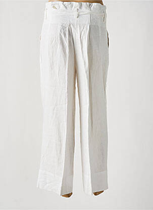 Pantalon 7/8 talie înaltă talie înaltă alb OUI femeie