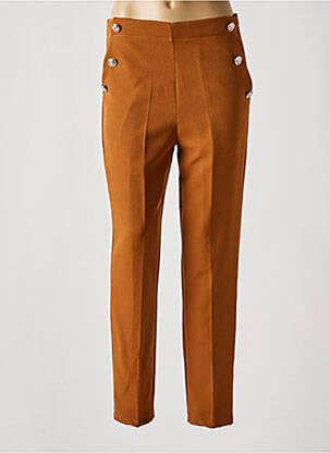 Pantalon slim elasticitate mărime normală portocalie A BELLE femeie