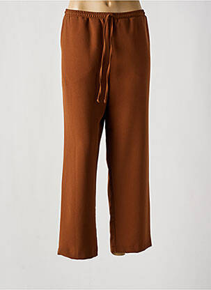 Pantalon 7/8 talie elastică mărime normală maro KAKIE femeie