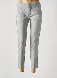 Pantalon 7/8 talie cu cleme talie joasă gri REIKO femeie