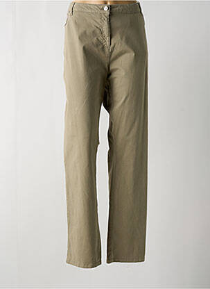 Pantalon slim țesătură poplin mărime normală verde C'EST BEAU LA VIE femeie