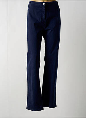 Pantalon slim țesătură poplin mărime normală albastru C'EST BEAU LA VIE femeie