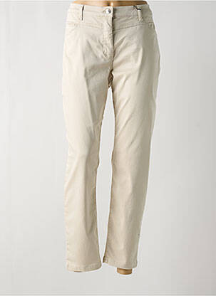 Pantalon slim țesătură poplin mărime normală bej BETTY BARCLAY femeie