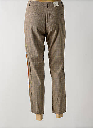 Pantalon 7/8 talie cu cleme mărime normală maro KANOPE femeie