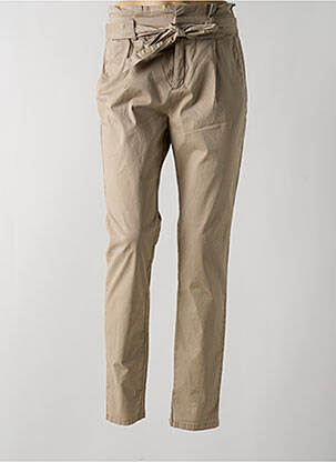 Pantalon 7/8 talie înaltă talie înaltă bej VERO MODA femeie