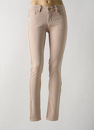 Pantalon slim țesătură poplin mărime normală roz R.DISPLAY femeie