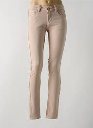Pantalon slim țesătură poplin mărime normală roz R.DISPLAY femeie