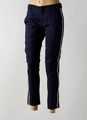 Pantalon 7/8 talie cu cleme mărime normală albastru REIKO femeie