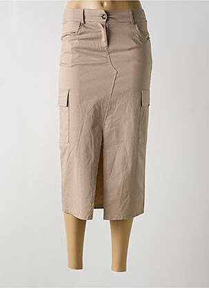 Fustă midi maro APRIL VINTAGE femeie