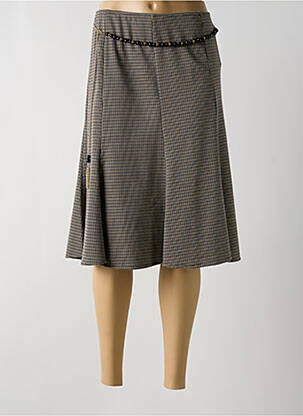 Fustă midi gri UN TEMPS POUR ELLE femeie