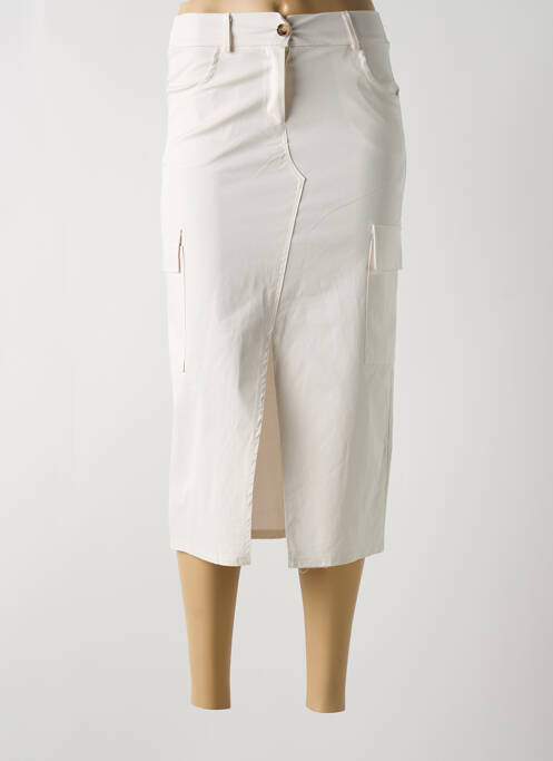 Fustă midi bej APRIL VINTAGE femeie