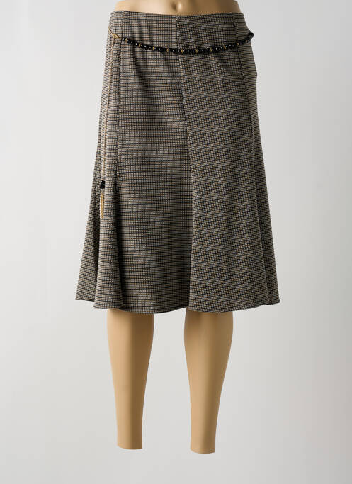 Fustă midi gri UN TEMPS POUR ELLE femeie