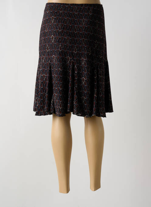 Fustă midi negru UN TEMPS POUR ELLE femeie