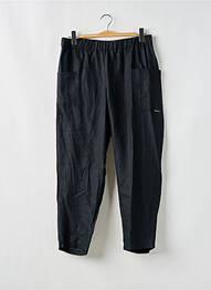 Pantalon 7/8 talie elastică mărime normală negru MALOKA femeie