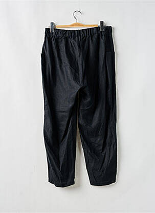 Pantalon 7/8 talie elastică mărime normală negru MALOKA femeie