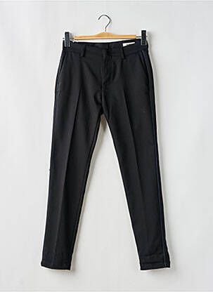 Pantalon chino broderie galoni laterali mărime normală negru REIKO femeie