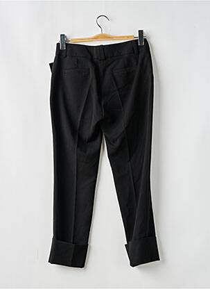 Pantalon 7/8 talie cu cleme talie joasă negru CREME femeie