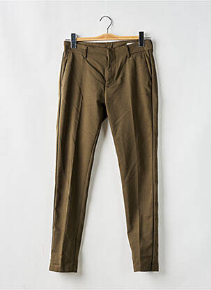 Pantalon chino broderie galoni laterali mărime normală verde REIKO femeie