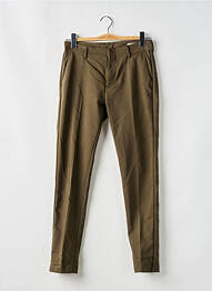 Pantalon chino broderie galoni laterali mărime normală verde REIKO femme
