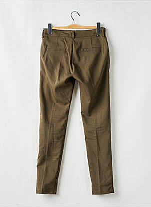 Pantalon chino broderie galoni laterali mărime normală verde REIKO femeie