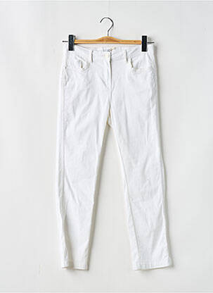 Pantalon 7/8 țesătură poplin mărime normală alb C'EST BEAU LA VIE femeie