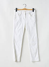 Pantalon 7/8 țesătură poplin mărime normală alb C'EST BEAU LA VIE femme