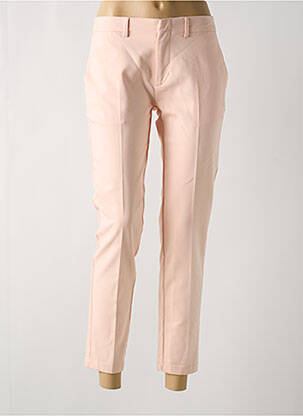 Pantalon 7/8 talie cu cleme talie joasă roz REIKO femeie