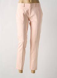 Pantalon 7/8 talie cu cleme talie joasă roz REIKO femeie