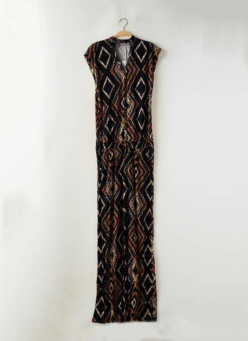 Salopetă-pantalon închidere cu nasturi pe față mâneci scurte negru GEISHA femme