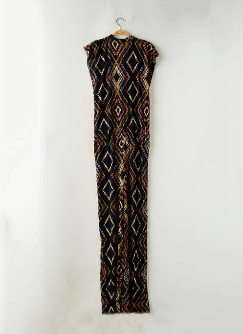 Salopetă-pantalon închidere cu nasturi pe față mâneci scurte negru GEISHA femme