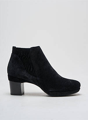 Botine/ghete nubuc toc de 4 la 6 cm negru HOMERS femeie