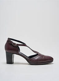 Pantofi cu toc țesătură satinată toc de 4 la 6 cm violet HOMERS femme