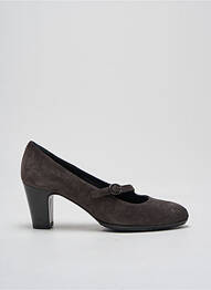 Pantofi cu toc nubuc toc de 7 la 9 cm gri HOMERS femme