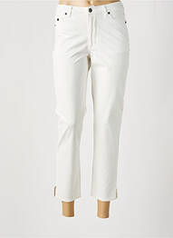 Pantalon 7/8 elasticitate mărime normală alb SURKANA femme